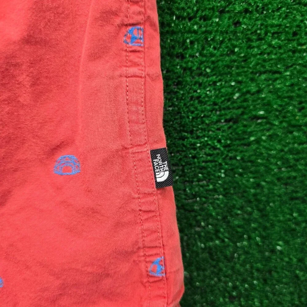 The North Face Shirt Mens XL Red Button Up Short Sleeve Hiking Summer‎ Casual